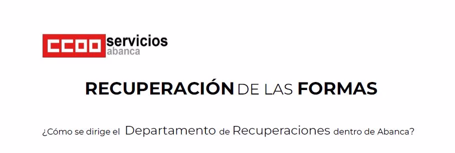 RECUPERACION DE LAS FORMAS