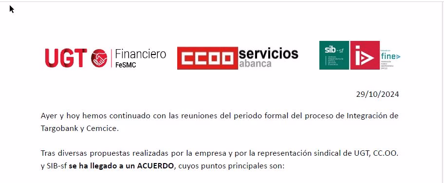COMUNICADO CONJUNTO ACUERDO UGT-CCOO-SIB-sf