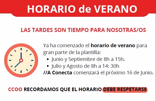 HORARIO DE VERANO